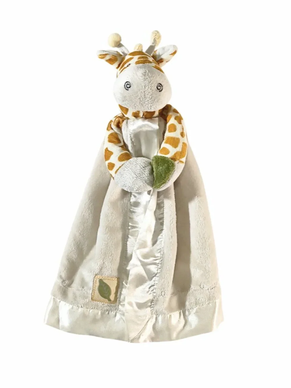 2012 Baby Aspen Safari Giraffe Rattle Satin Lovey Security Blanket 15